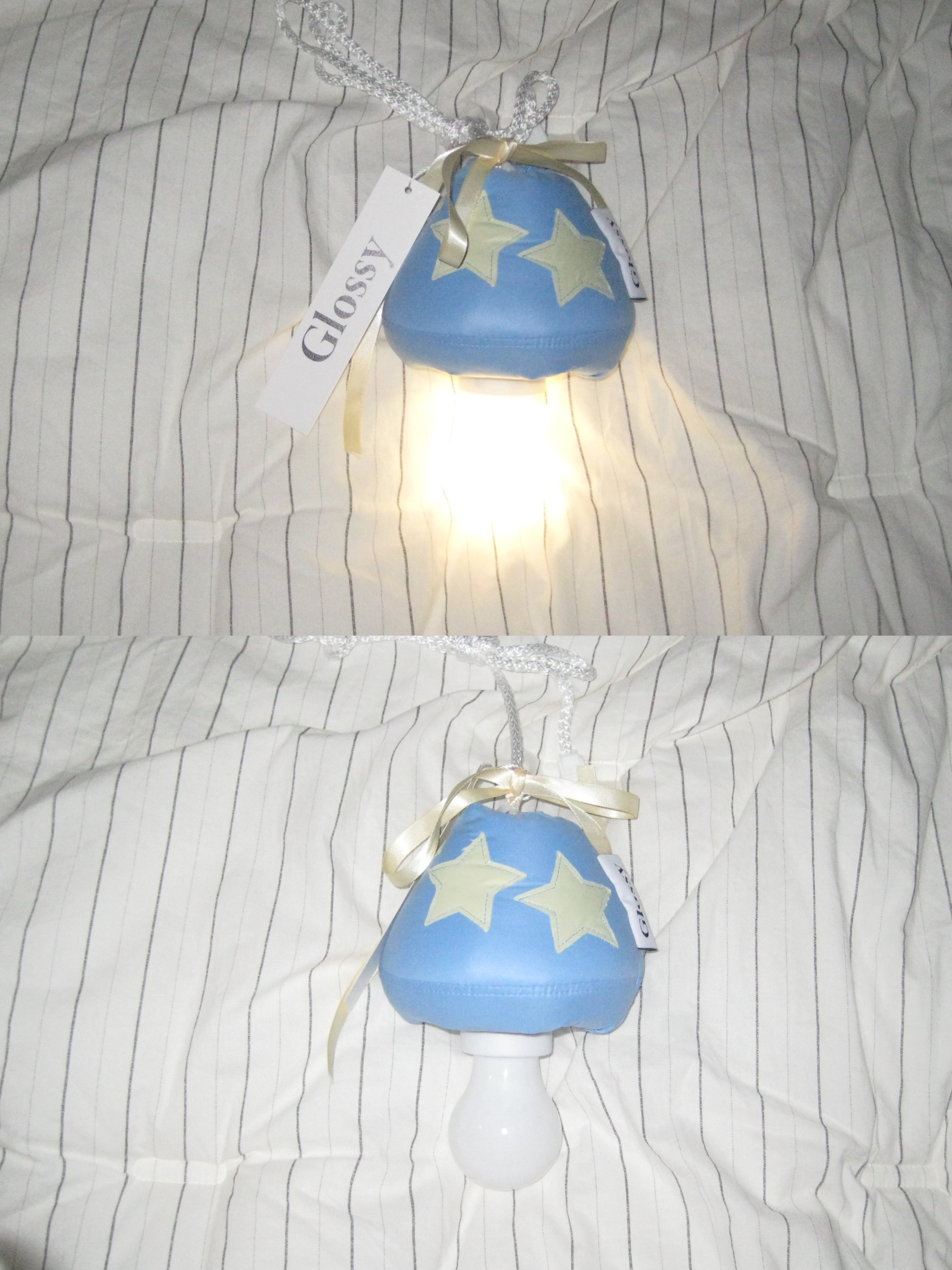[KREAM 단독] Glossy Candy Star Mushroom Lamp Blue 착용 스타일 - 8