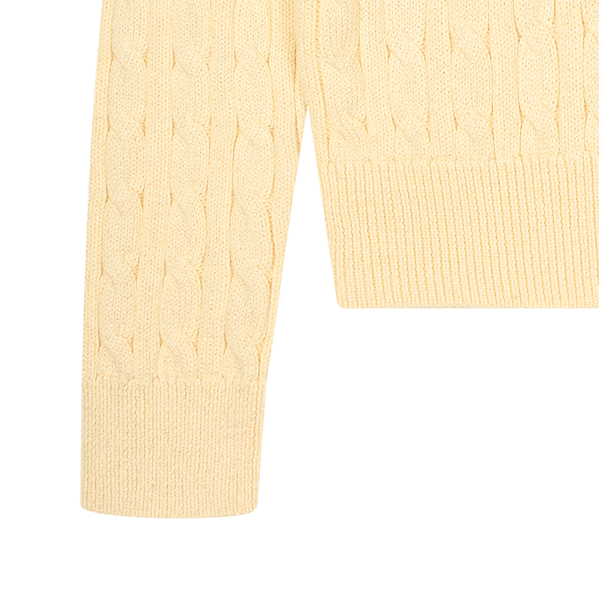 [10%적립] 폴로 랄프 로렌 칠드런 메탈릭 케이블 니트 가디건 티 버드 옐로우 위드 메탈릭 -  26SS([10%적립] Polo Ralph Lauren Children Metallic Cable Knit Cardigan T Bird Yellow W Metallic - 26SS) - 6