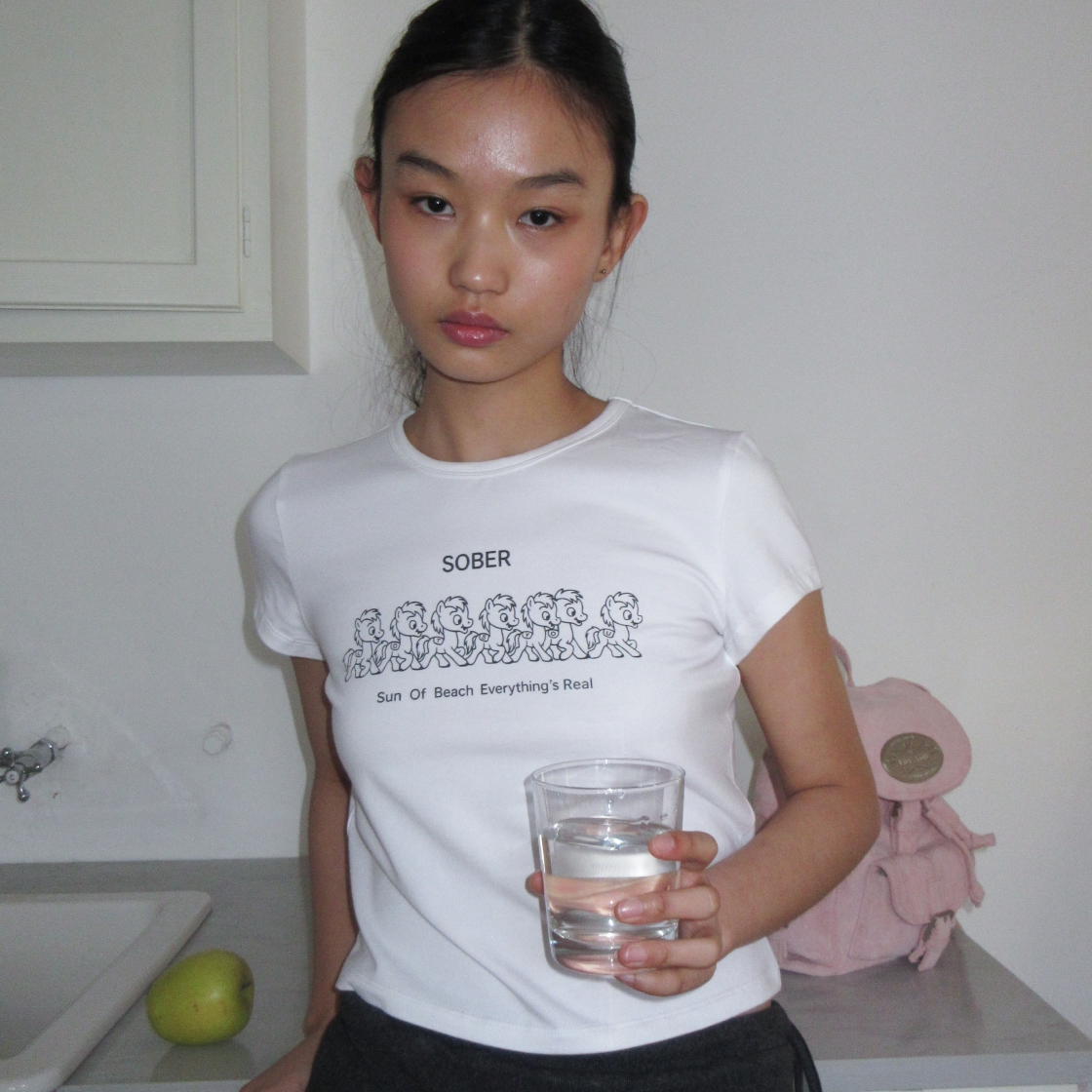 라츠유 소버 퍼레이드 티셔츠 화이트(LOTS YOU Sober Parade T-Shirt White) - 3