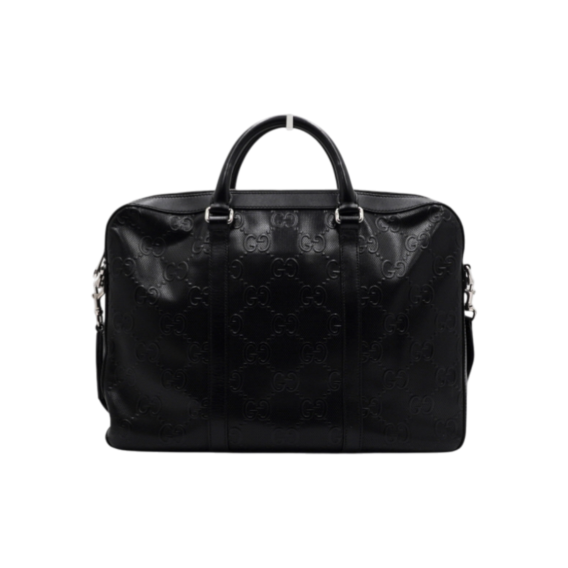 IT37H3U4O5EJ Gucci Jumbo GG Black Leather Briefcase Tote & Shoulder Bag