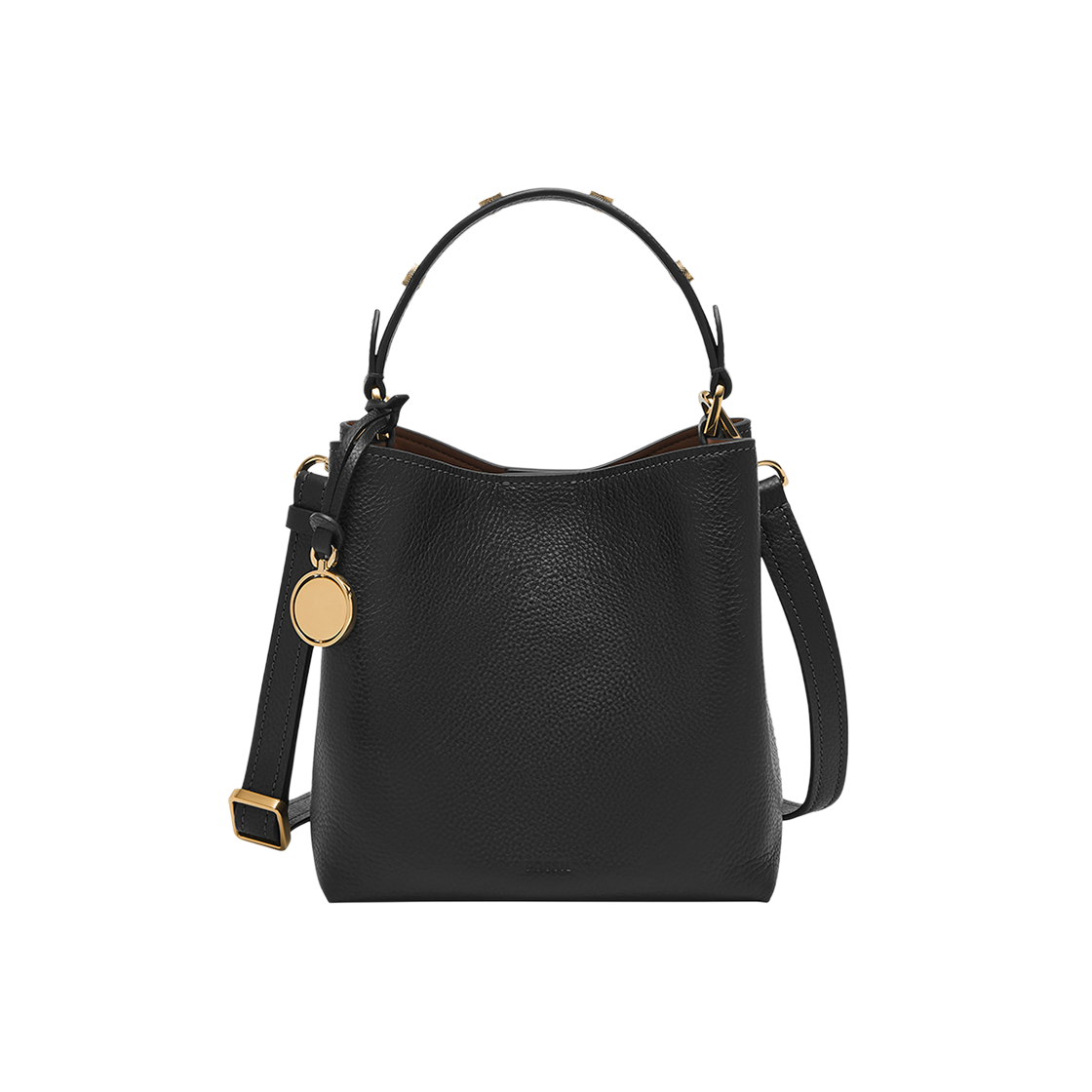 ZB11002001 [20% 쿠폰] Fossil Jessie Leather Small Bucket Crossbody Bag Black