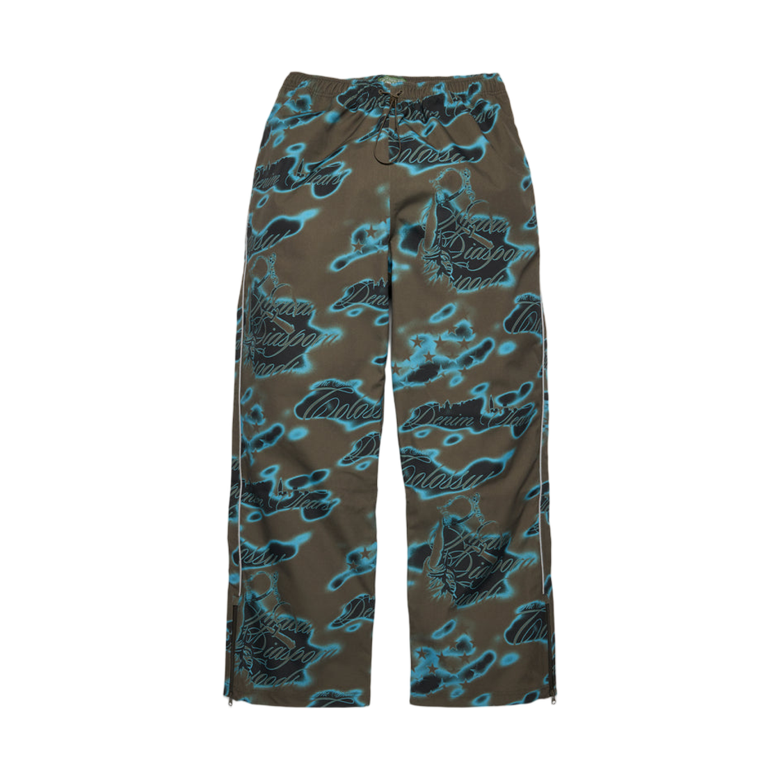 - Denim Tears Cloud Camo Taped Seam Shell Pants Brown