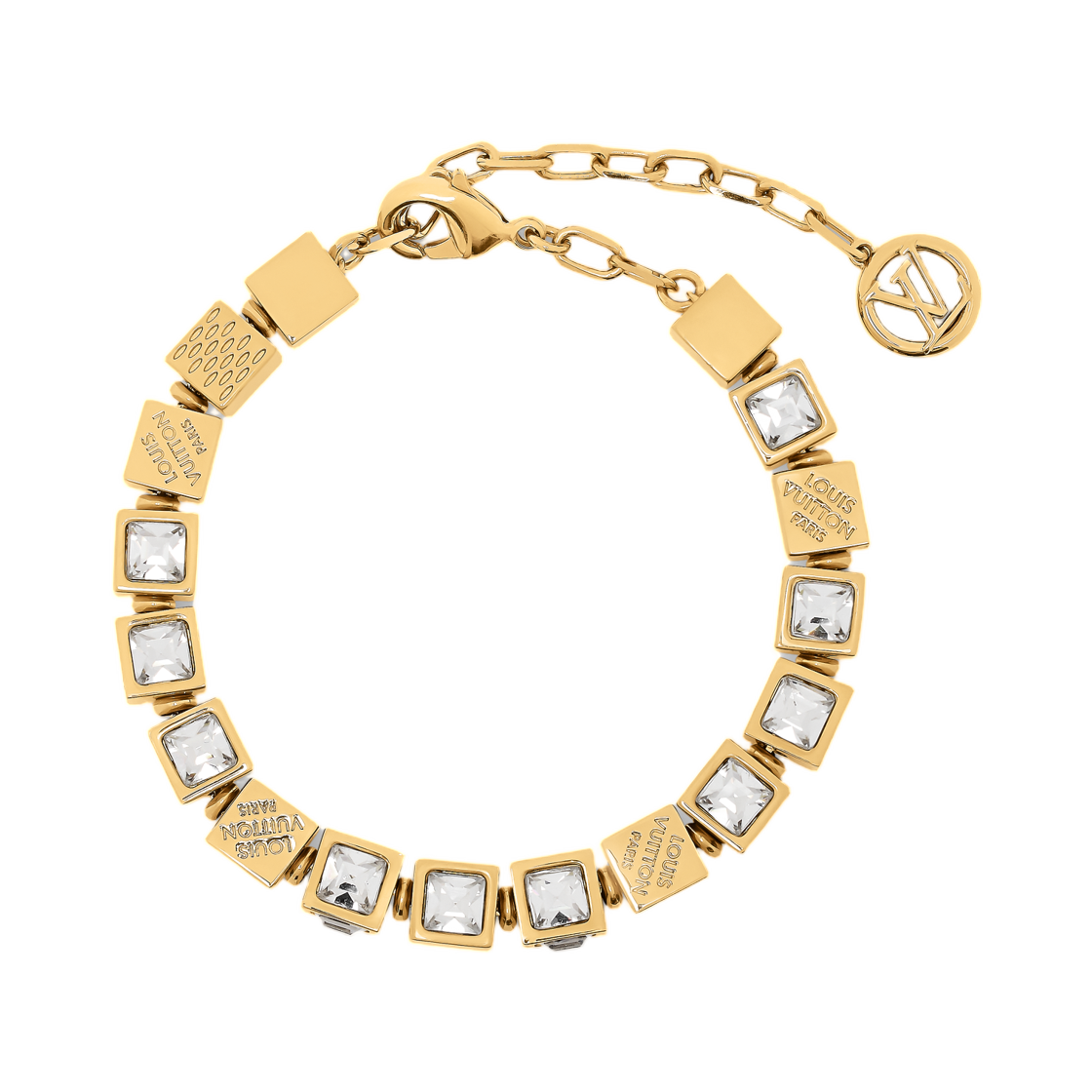 M04126 (W) Louis Vuitton LV Cube Bracelet Gold