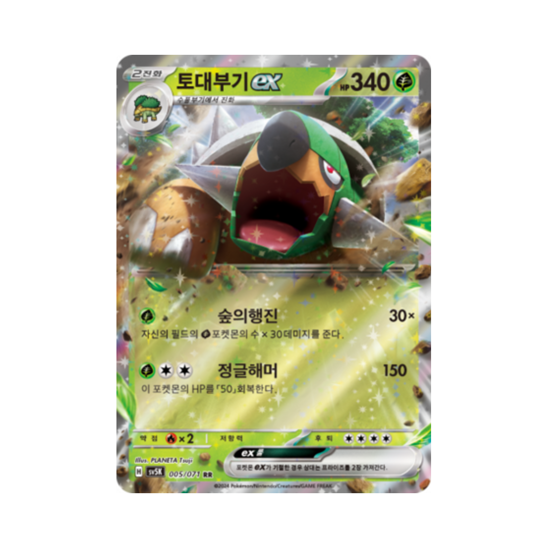 포켓몬 TCG 토대부기 ex RR 와일드포스 (한글판)(Pokemon TCG Torterra ex RR Wild Force (Korean Ver.)) - 1