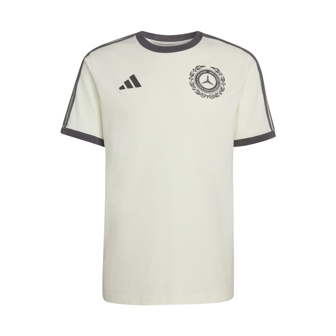 아디다스 x 메르세데스 AMG 페트로나스 F1 팀 실버 애로우 아이콘 티셔츠 오프 화이트 그래닛 - US 사이즈 (논 마킹 버전)(Adidas x Mercedes AMG Petronas F1 Team Silver Arrow Icon T-Shirt Off White Granite - US Sizing (Non Marking Ver.)) - 1