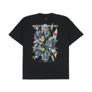 Wooyoungmi Flower Back Logo T-Shirt Black - 26SS
