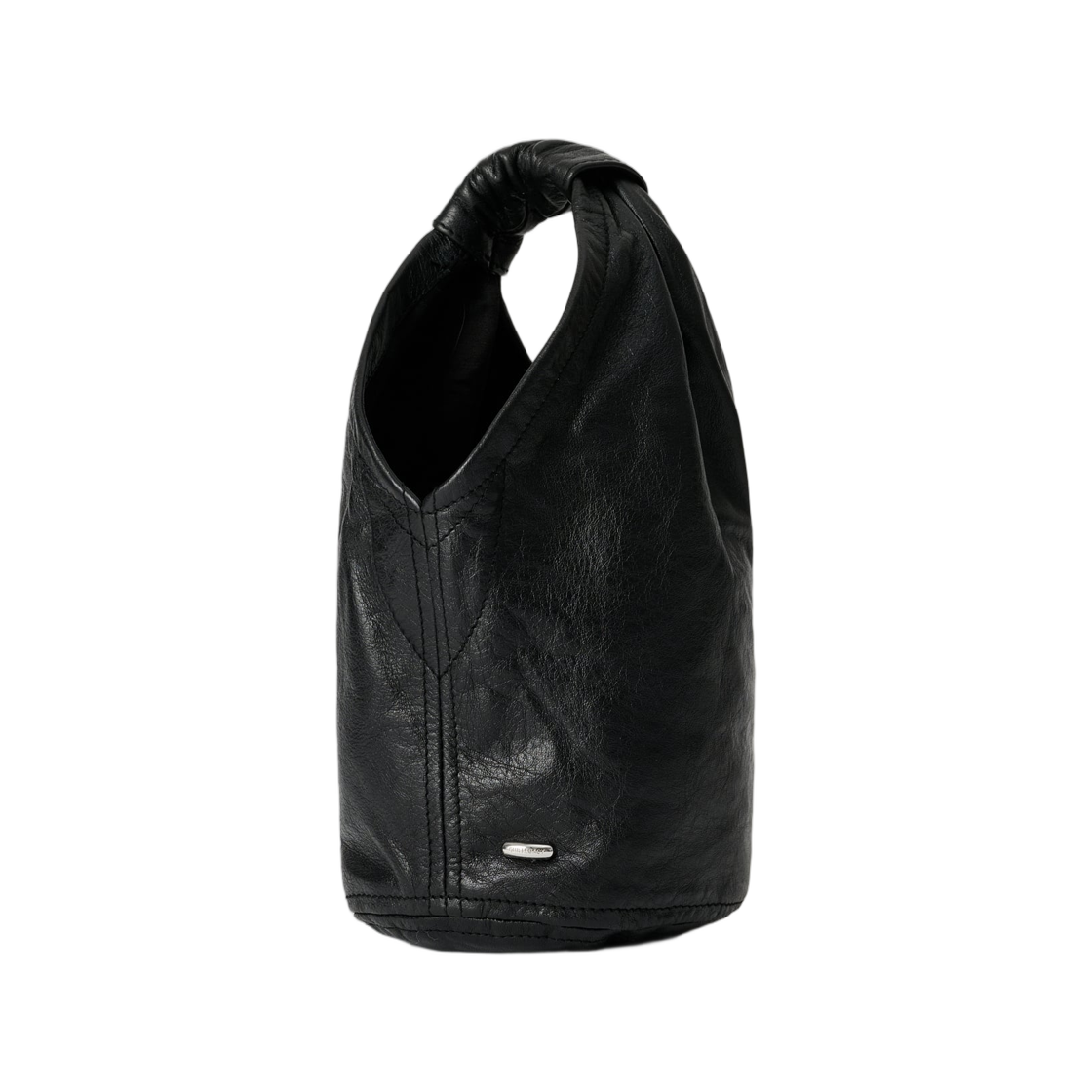 (W) 아워레가시 포핀호 드립 백 말러블 블랙 불 히데((W) Our Legacy Fofinho Drip Bag Malleable Black Bull Hide)