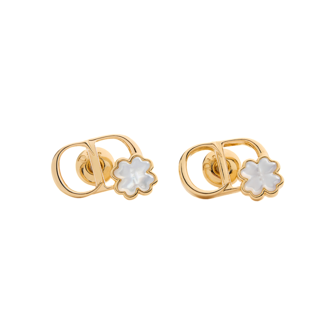 E4676WOMMP-D301 (W) Dior CD Garden Stud Earrings Finish Metal And Mother Of Pearl Gold