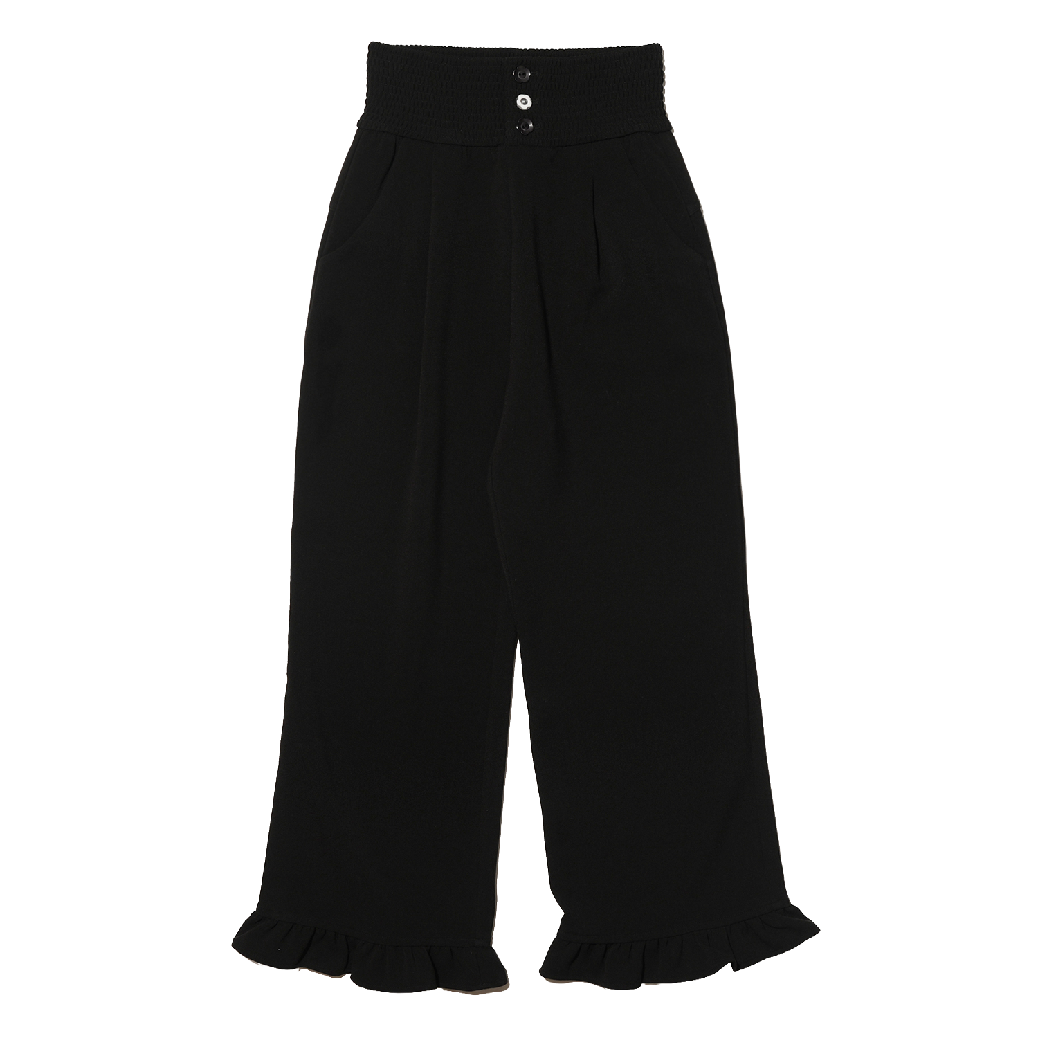 테레루 폴딩 레이스업 팬츠 블랙(TERERU Folding Lace-up Pants Black)