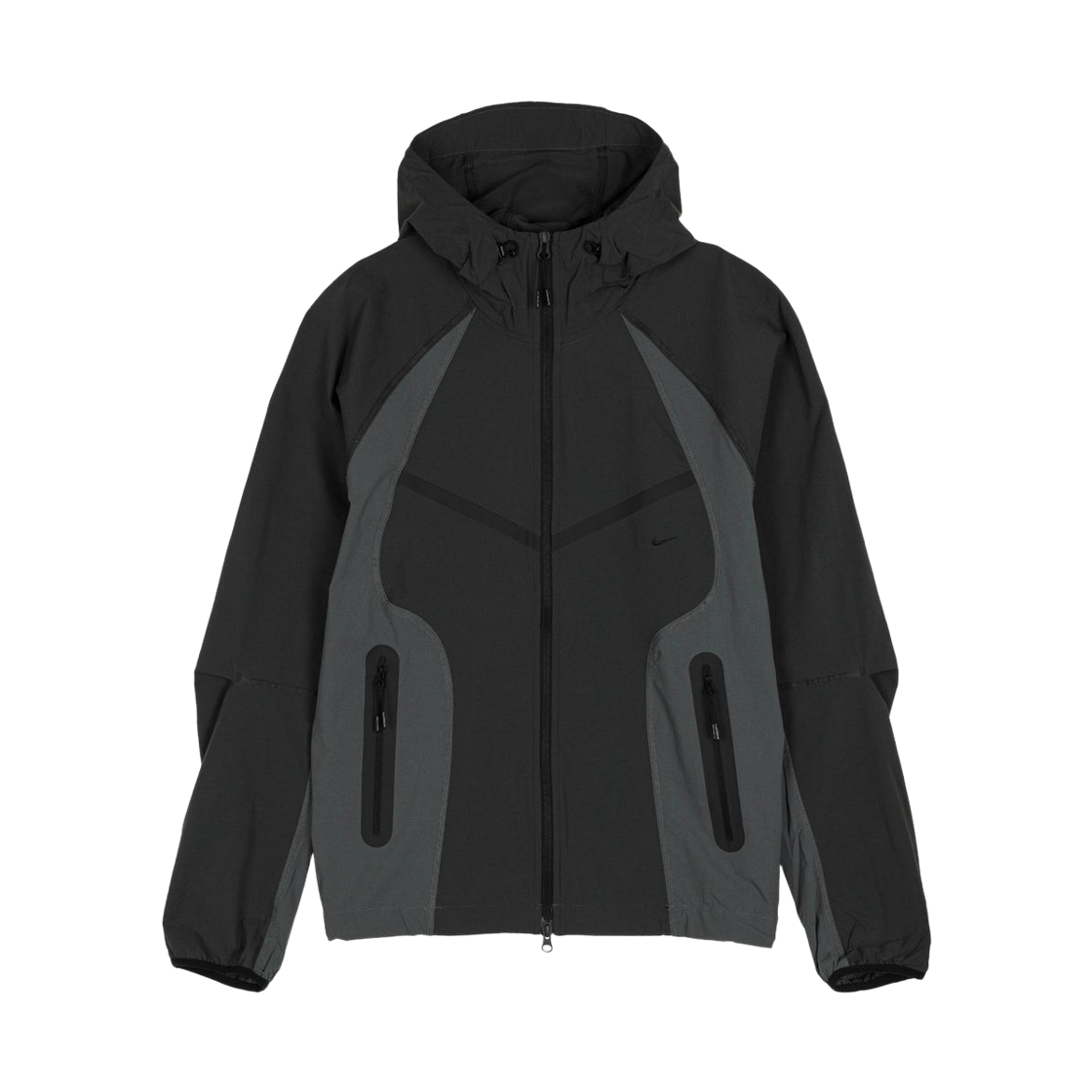 IU7496-060 Nike Tech Dri-Fit Woven Full Zip Color Block Windrunner Jacket Anthracite Iron Grey - US/EU