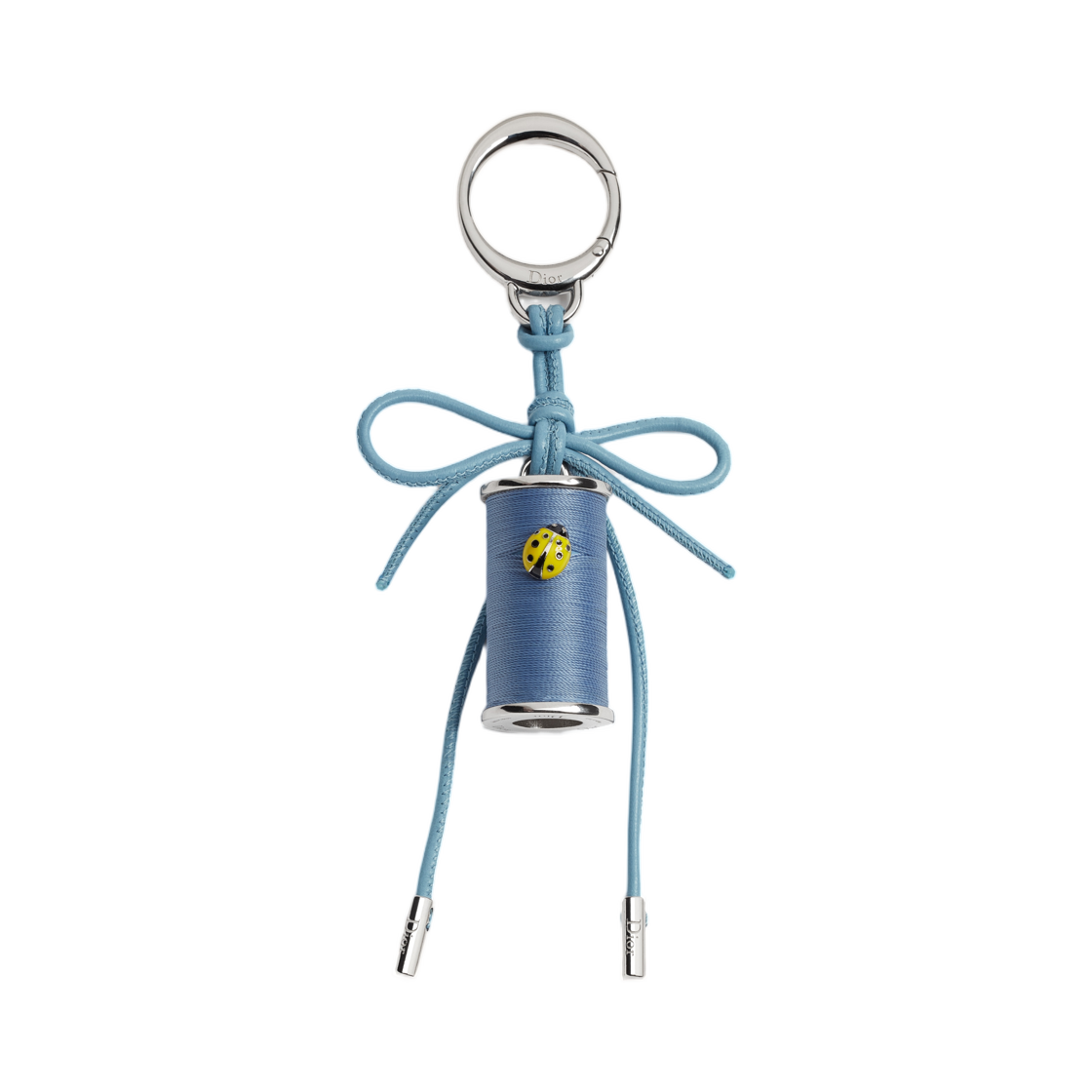 V1964WOMLQ-D303 (W) Dior Studio Couture Bag Charm Lambskin Silver Finish Metal Multicolor Lacquer And Thread Blue