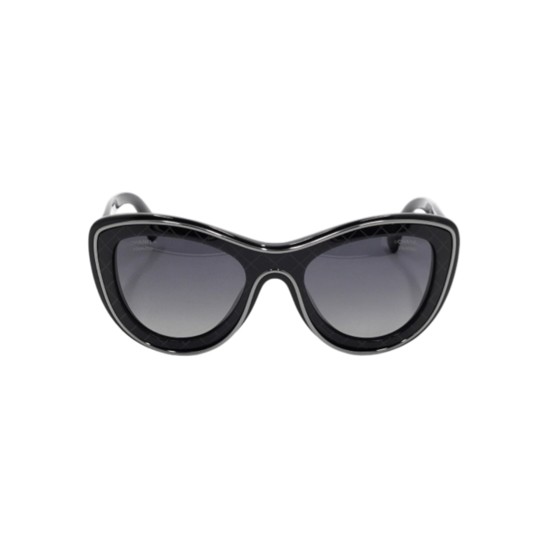 샤넬 5397-A 블랙 캣아이 퀄팅 패턴 여성 선글라스aa61489(Chanel 5397-A Black Cat Eye Quilted Sunglasses) - 1