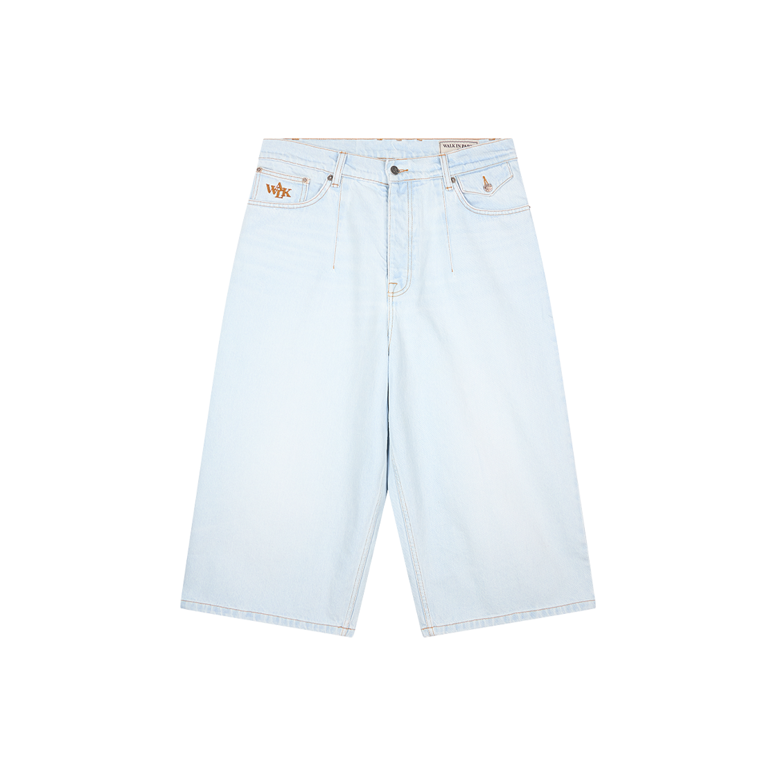 KM6BPADWP03LB Walk In Paris Light Blue Denim Balloon Short Bleu - 26SS