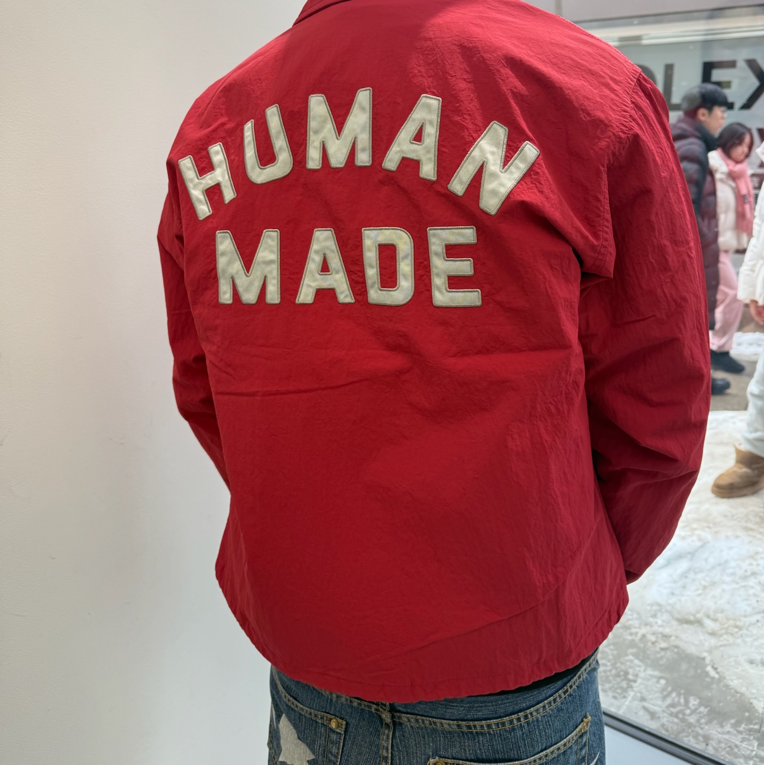 Human Made Coach Jacket Red 착용 스타일 - 2