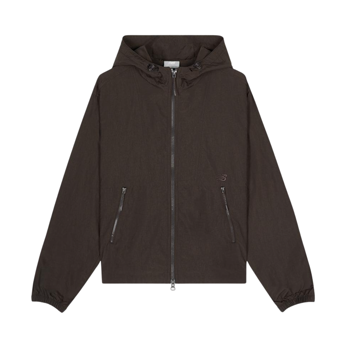 NBNAG2W322-85 (W) New Balance Essential Hoodie Woven Jacket Brown
