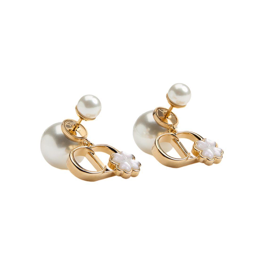 E4596WOMMP-D301 (W) Dior Tribales Earrings Finish Metal Resin Pearls And Mother Of Pearl Gold