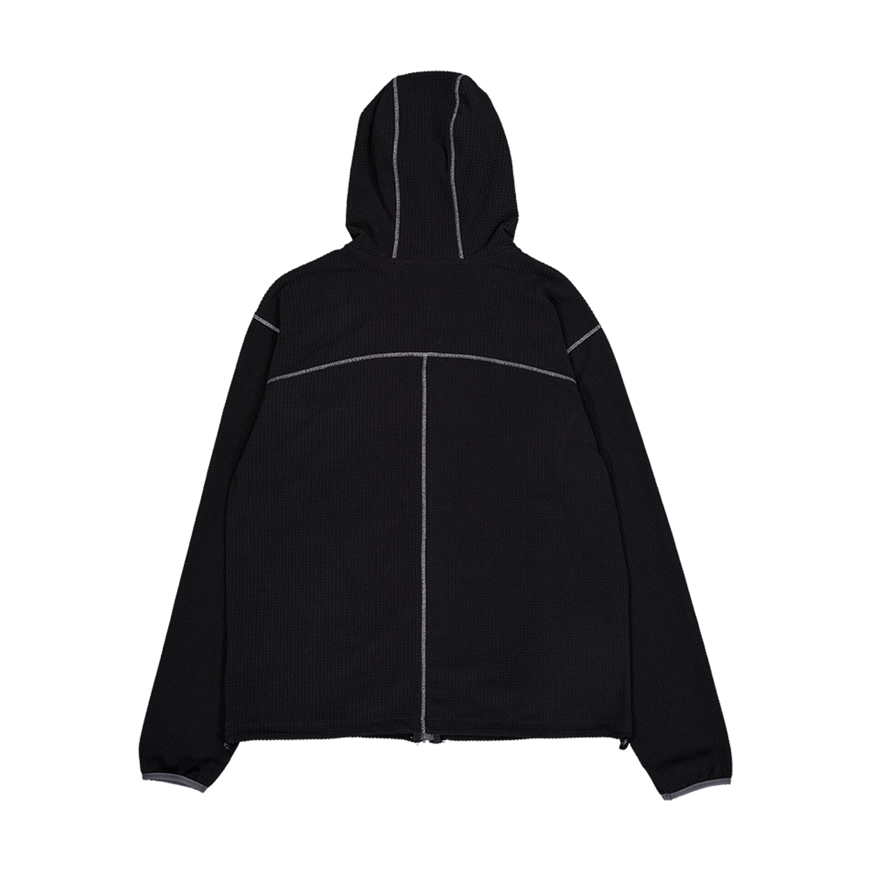 언더마이카 무.164 클래식 로고 와플 웜 후드 집업 블랙(Undermycar Mu.164 Classic Logo Waffle Warm Hood Zip-Up Black) - 2