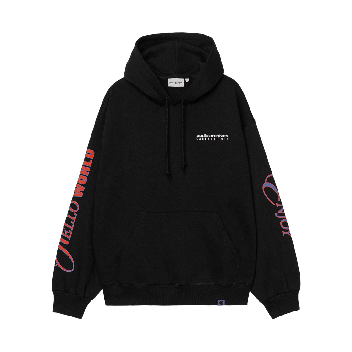I036683-89-XX Carhartt WIP x Audio Archives Hooded Sweatshirt Black