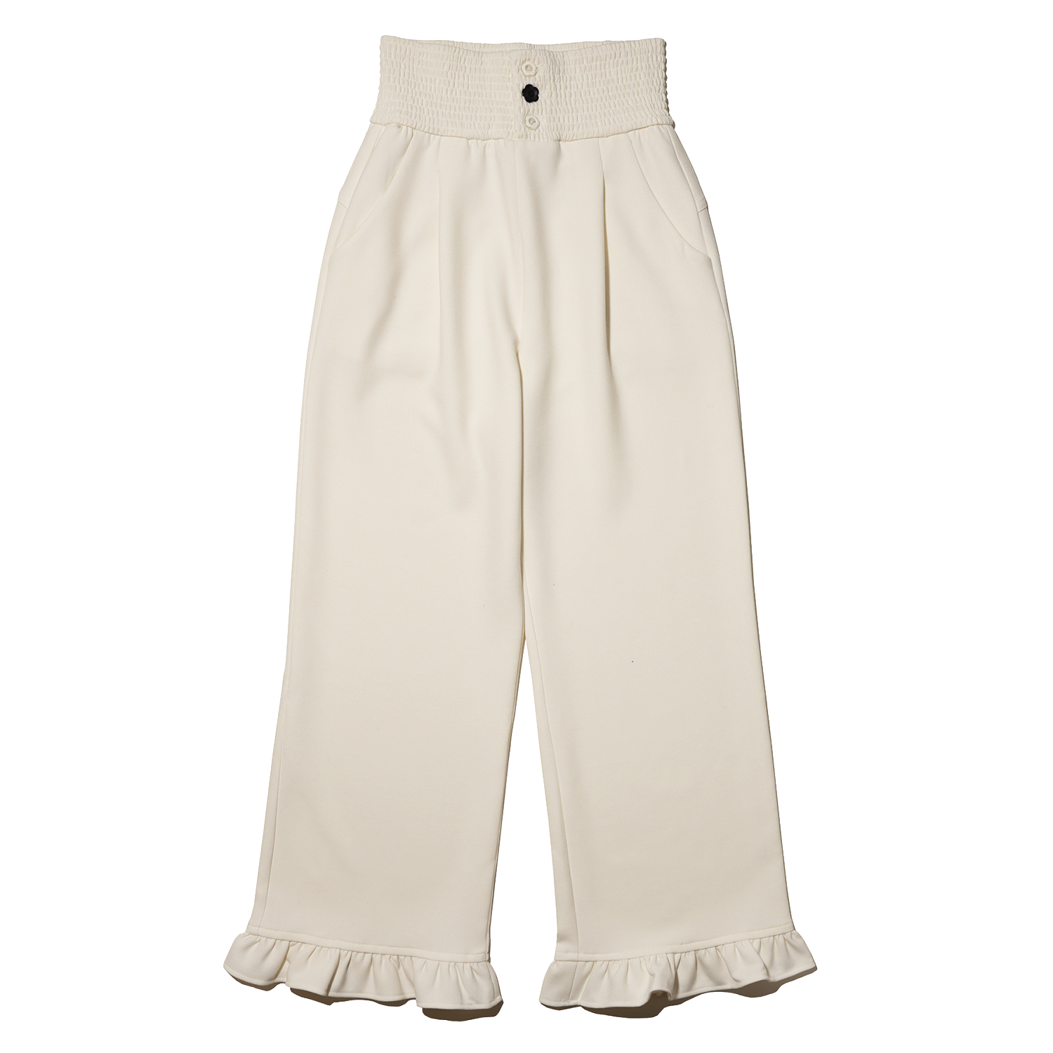 테레루 폴딩 레이스업 팬츠 화이트(TERERU Folding Lace-up Pants White)
