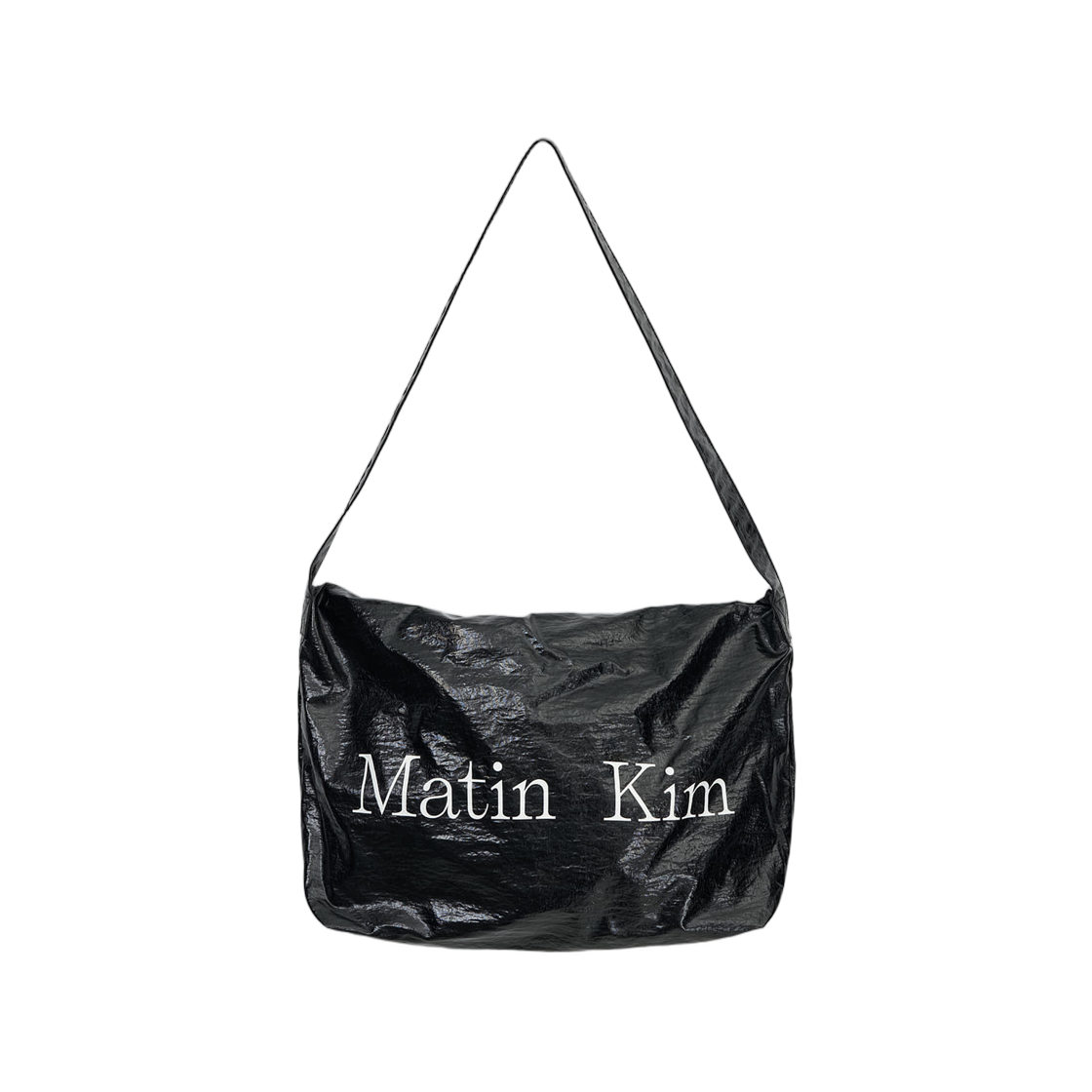 MK2611BG011MBB Matin Kim Glossy Light Two Way Bag In Black