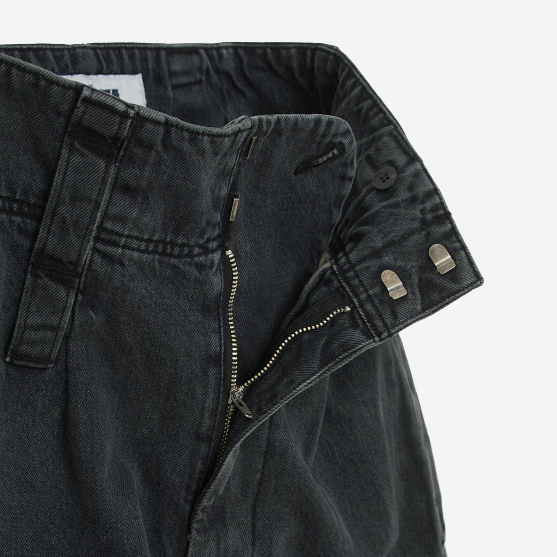 순진 뉴하이라이즈 와이드레그 팬츠 블랙(SOONJEANS New Highrise Wide Leg Pants Black) - 3