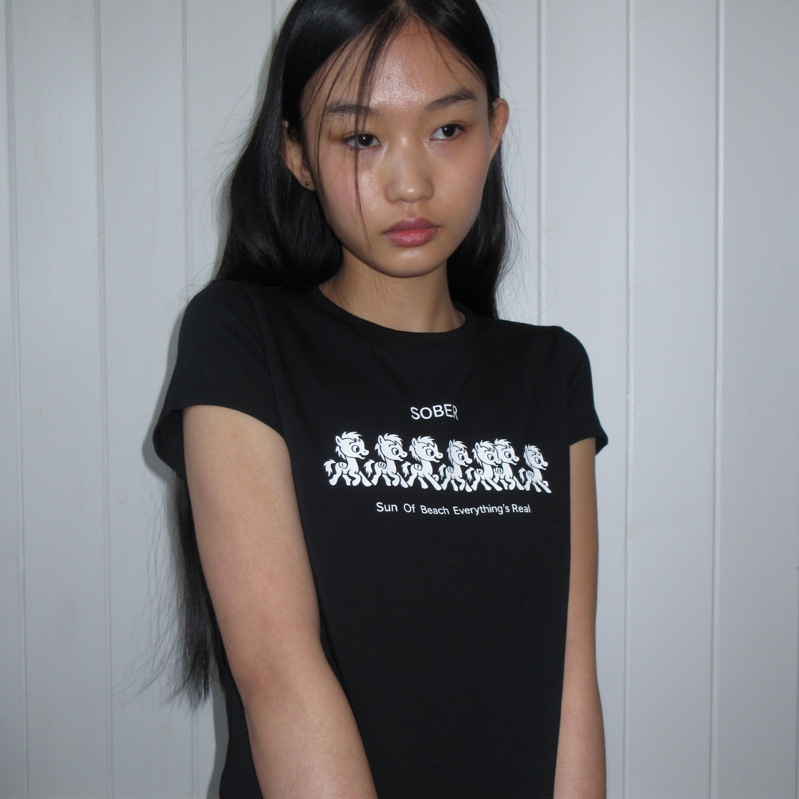 라츠유 소버 퍼레이드 티셔츠 블랙(LOTS YOU Sober Parade T-Shirt Black) - 4