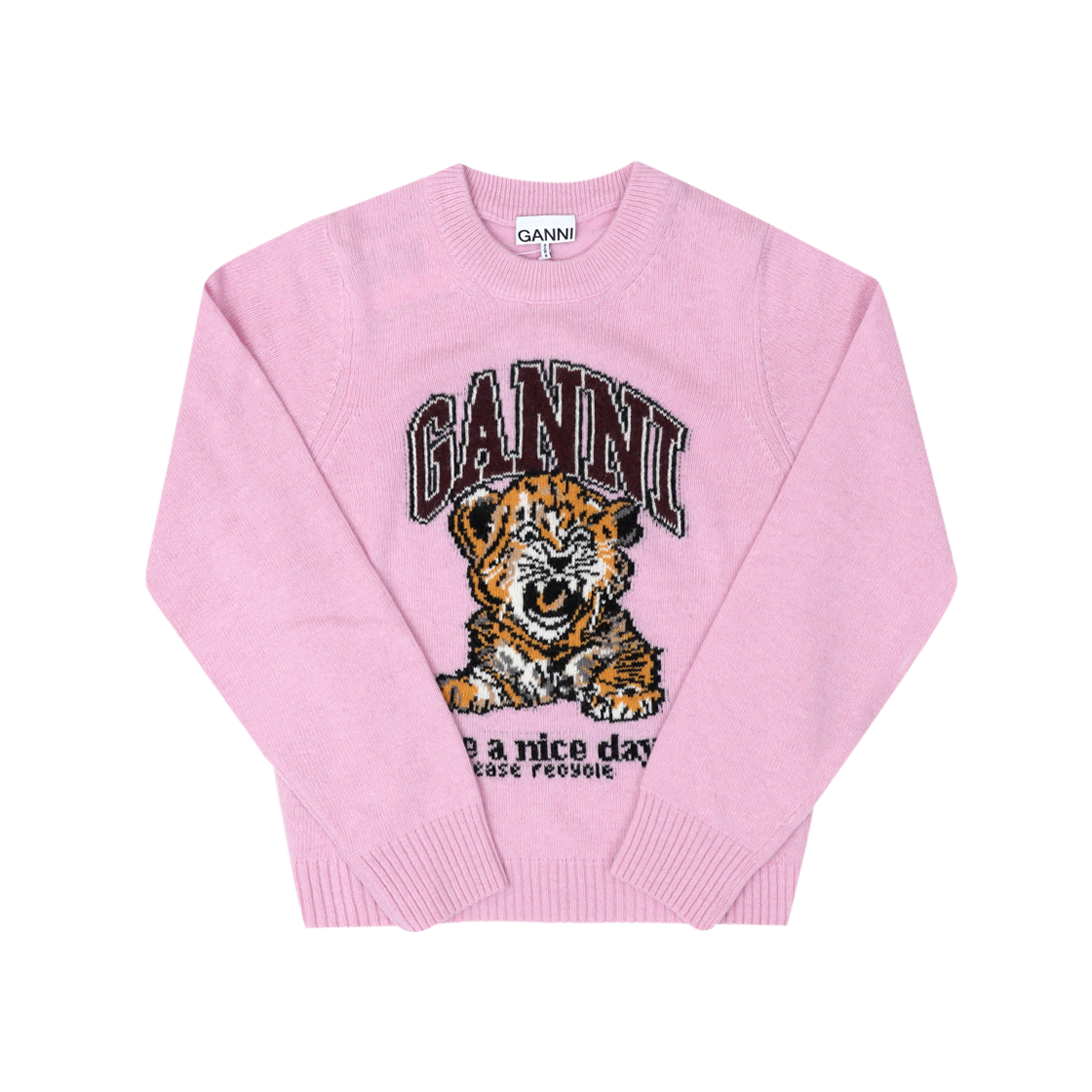 A1070047 868 [20% 쿠폰] (W) Ganni Graphic Wool Jumper Chalk Pink