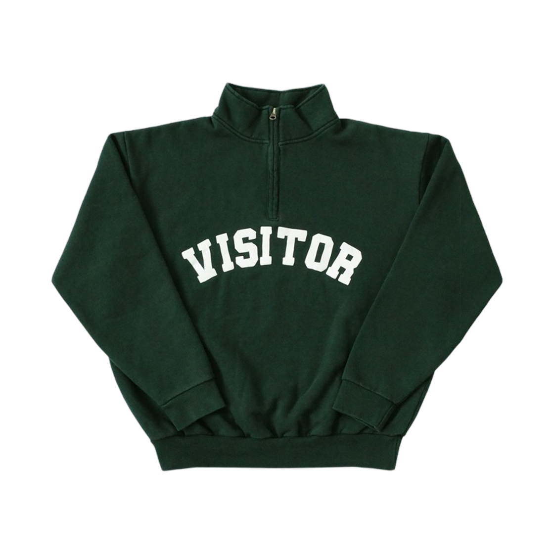 컬렉트 피시스 비지터 Q 집업 스웨트셔츠 딥 그린(Collect Pieces Visitor Q Zip-Up Sweatshirts Deep Green)