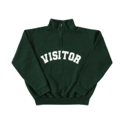 Collect Pieces Visitor Q Zip-Up Sweatshirts Deep Green