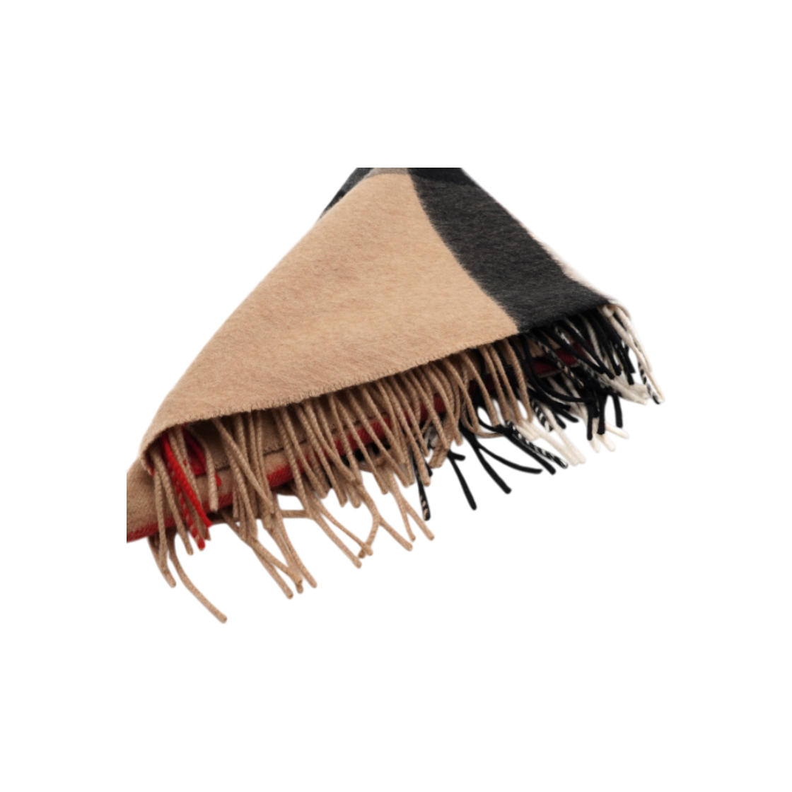 ITJR23CR7TUM Burberry Camel Check Cashmere Bandana Scarf 4065349