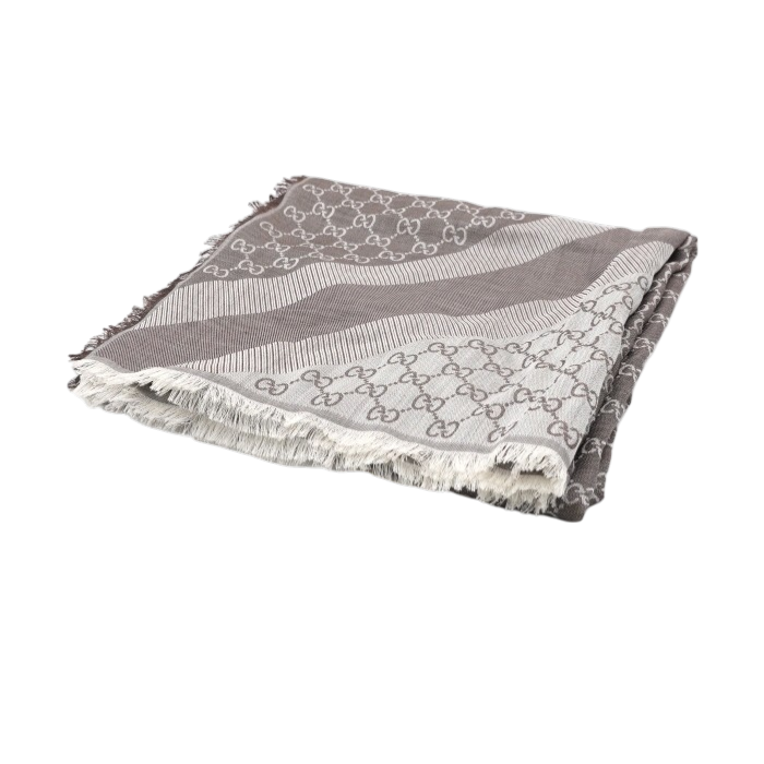 구찌 281942 울 실크 혼방 투톤 GG로고 남여공용 머플러 스카프aa61391(Gucci Two-Tone GG Logo Wool-Silk Blend Scarf)