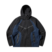 Nike Tech Dri-Fit Woven Full Zip Color Block Windrunner Jacket Black Obsidian - Asia