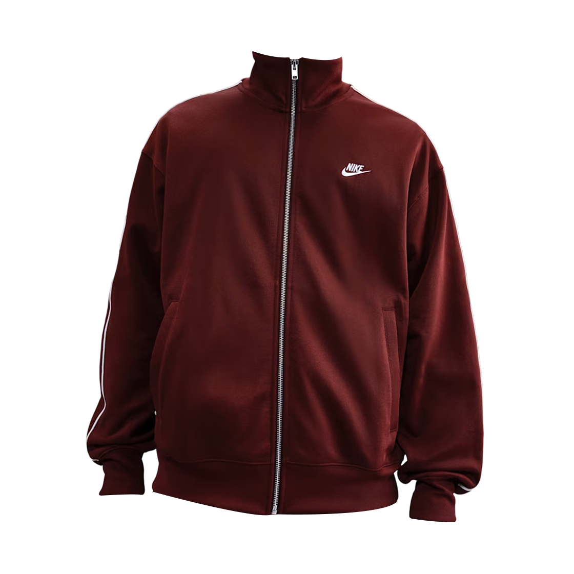 HV1418-619 Nike NSW Club Oversized Knit Track Jacket Dark Team Red Sail - Asia