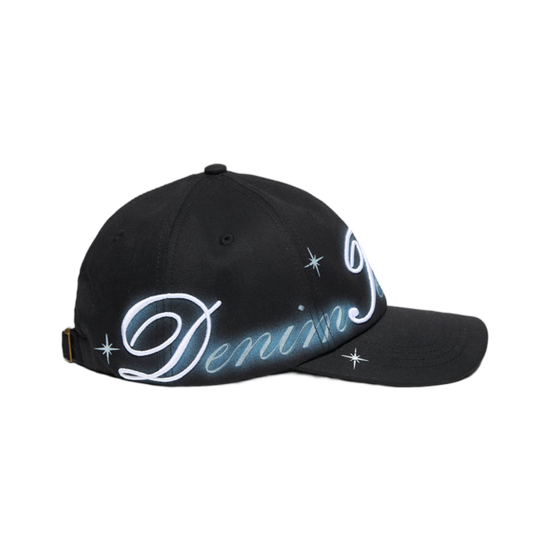 데님 티어스 에어브러쉬드 DT 로고 캡 블랙(Denim Tears Airbrushed Dt Logo Cap Black) - 2