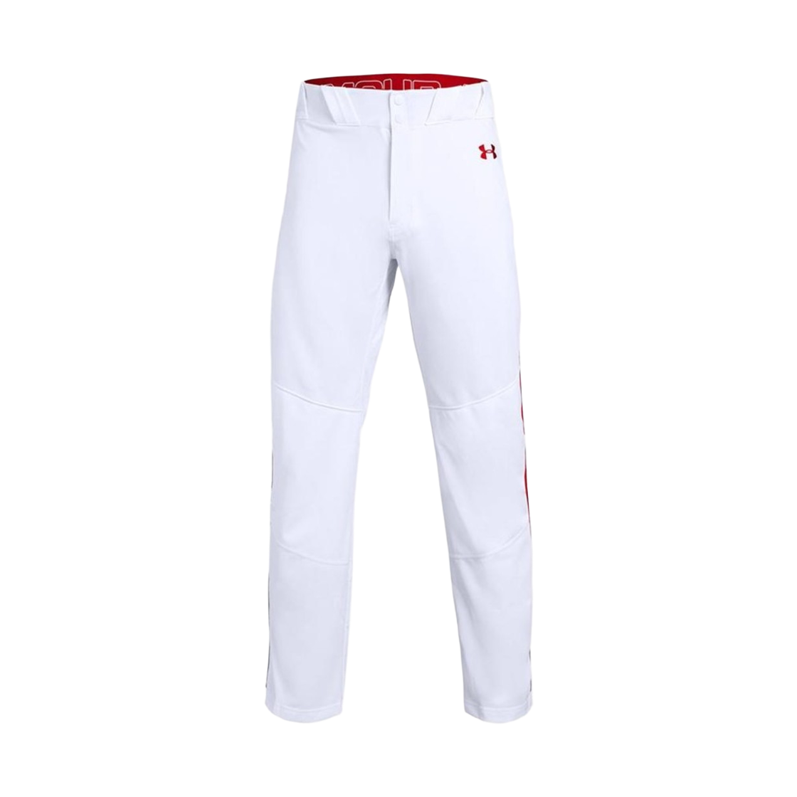1317254-103 Under Armour Ace Relaxed Piped Pants White Red