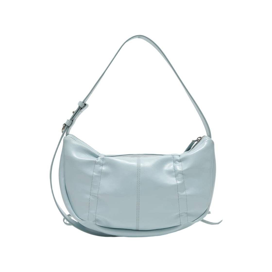 마뗑킴 하프 셔링 리본 라운드백 스카이(Matin Kim Half Shirring Ribbon Round Bag In Sky) - 3