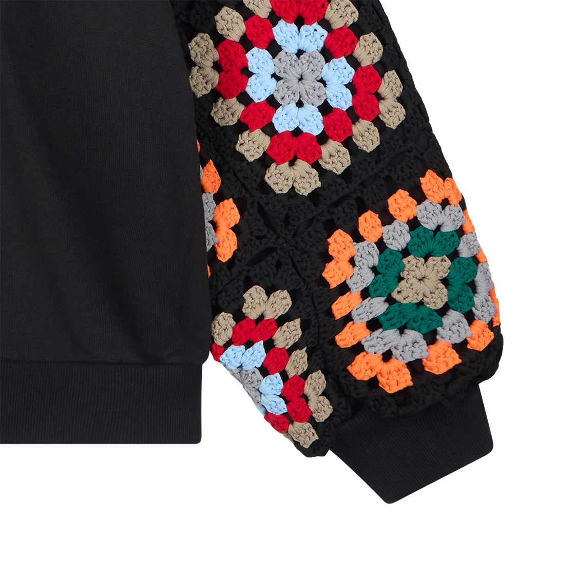 디스커버드 크로셰 슬리브 스웨트 블랙 - 26SS(DISCOVERED Crochet Sleeve Sweat Black - 26SS) - 6