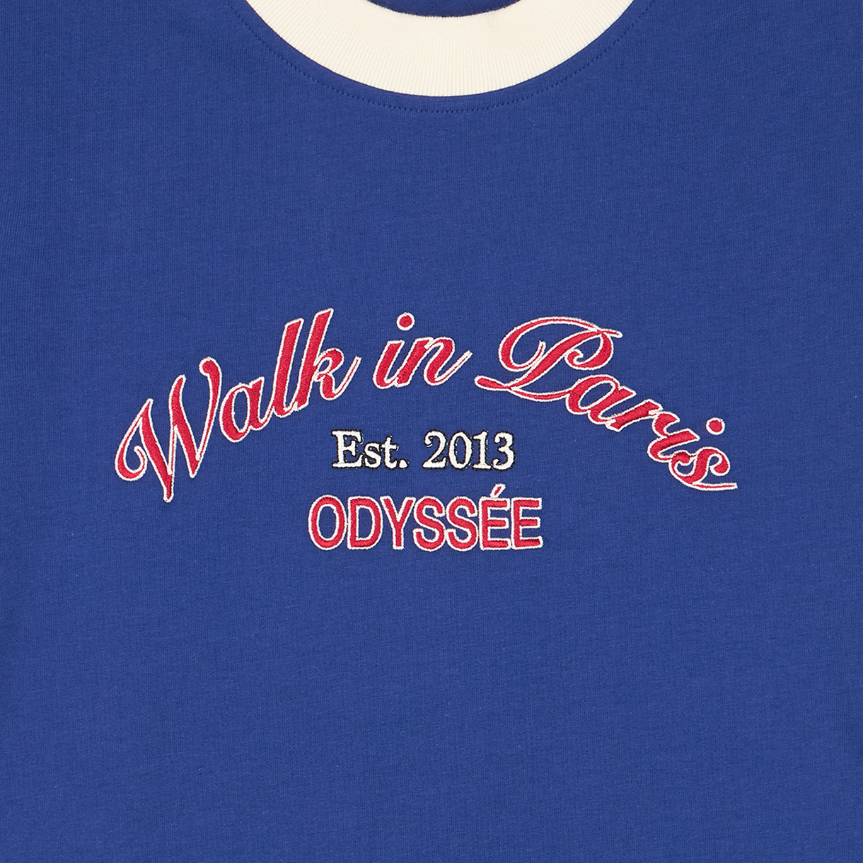 워크 인 파리 오디세 블루 티셔츠 블루 코튼 - 26SS(Walk In Paris Odyssée Blue T-Shirt Blue Cotton - 26SS) - 5