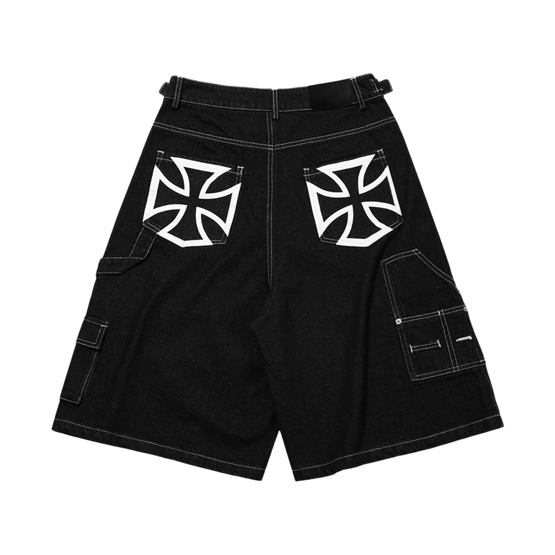 [KREAM 단독] 플레이버리즘 카펜터 버뮤다 데님팬츠 블랙([KREAM 단독] Flavorism Carpenter Bermuda Denim Pants Black)
