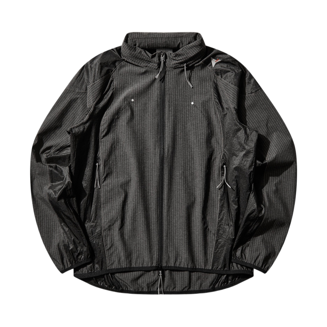 로아 넘 핀스트라이프 후드 윈드 자켓 블랙(ROA Numb Pinstriped Hooded Wind Jacket Black)
