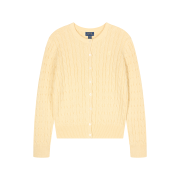 [10%적립] Polo Ralph Lauren Children Metallic Cable Knit Cardigan T Bird Yellow W Metallic - 26SS