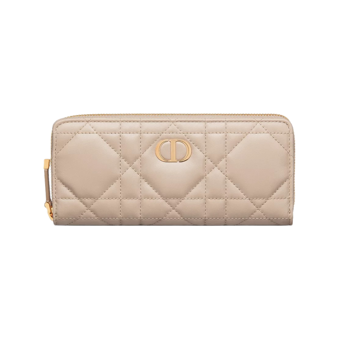 S5208UHAG-M51U Dior Miss Caro Voyageur Slim Wallet Macro Cannage Lambskin Powder Beige