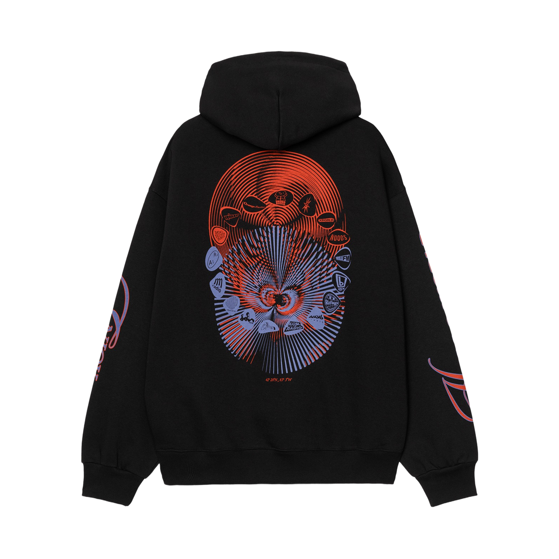 칼하트 WIP x 오디오 아카이브스 후드 스웨트셔츠 블랙(Carhartt WIP x Audio Archives Hooded Sweatshirt Black) - 2
