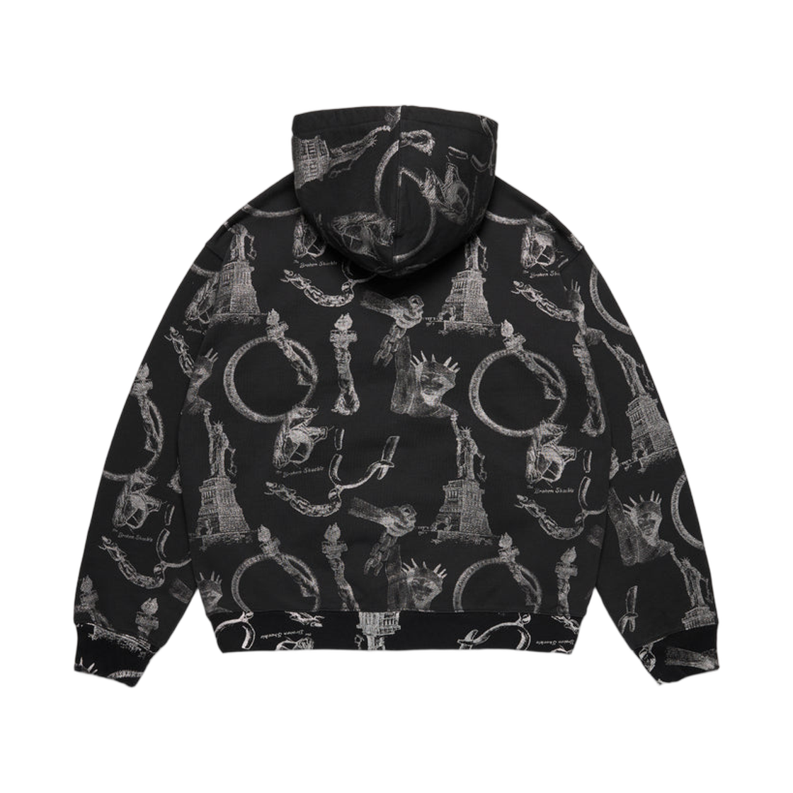 데님 티어스 플레이트 집 후드 블랙(Denim Tears Plates Zip Hoodie Black) - 2