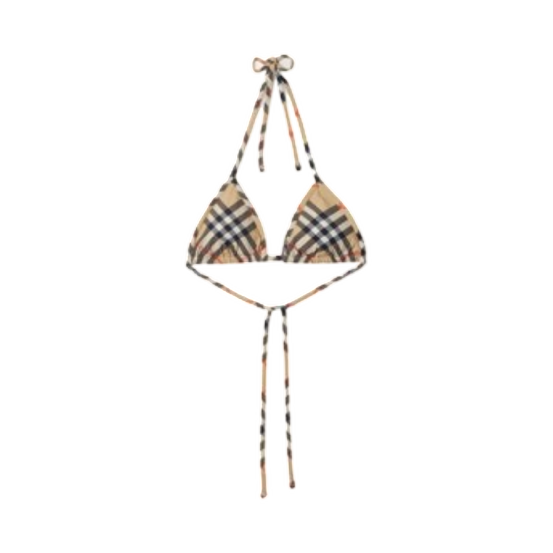 (W) 버버리 체크 비키니 탑 샌드 베이지((W) Burberry Check Bikini Top Sand Beige) - 1