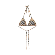 (W) Burberry Check Bikini Top Sand Beige