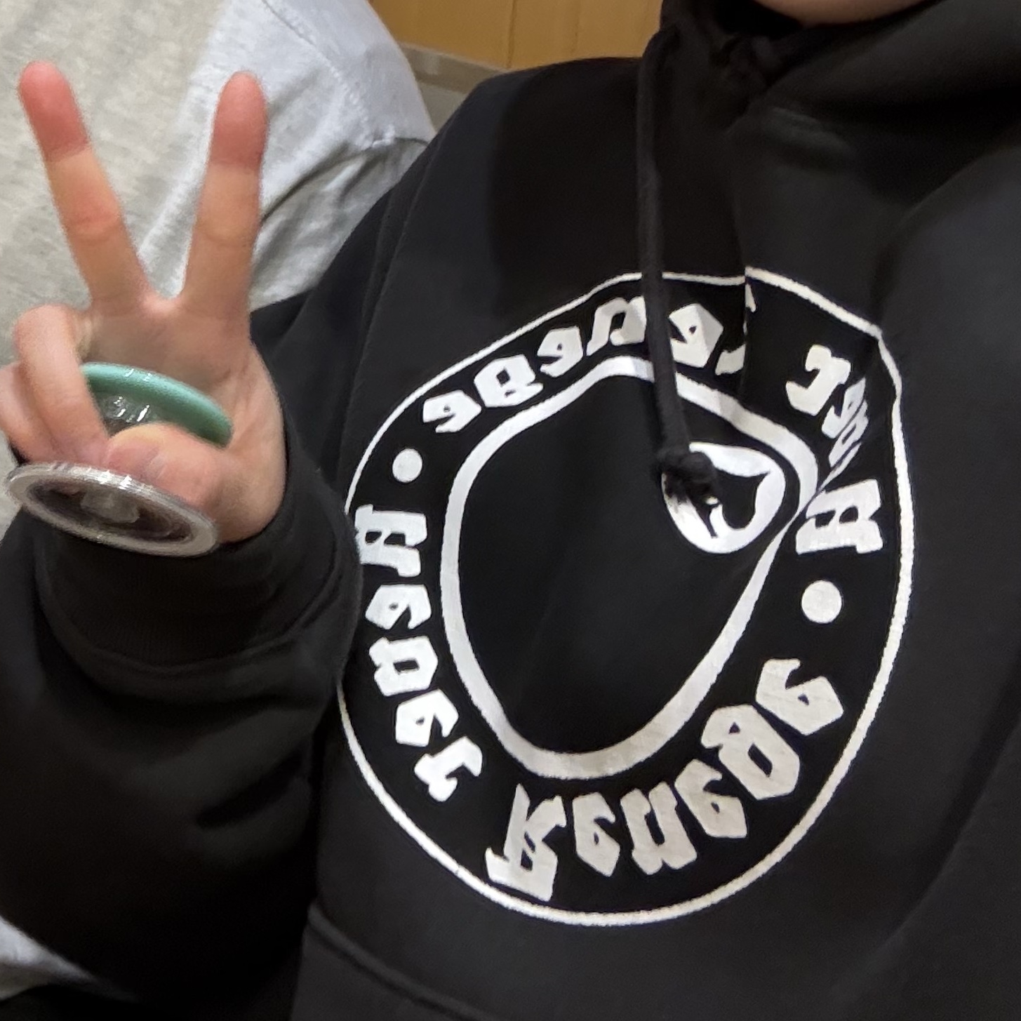 Stussy x Denim Tears Graphic Hoodie Black 착용 스타일