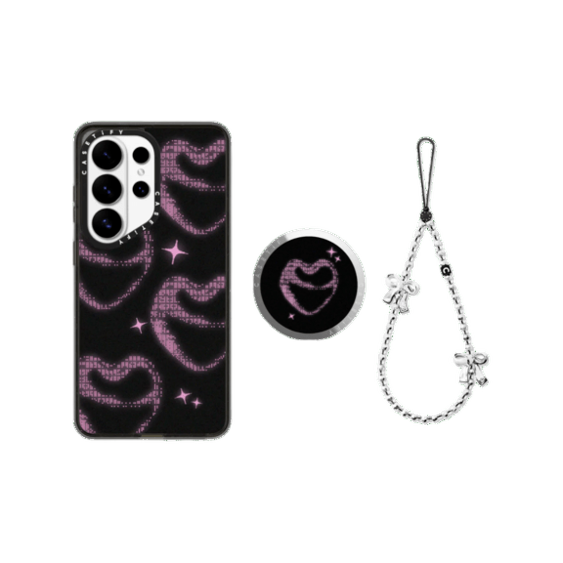 케이스티파이 x 아일릿 원희 풀 룩 트리오 미드나잇 스파클 (3개 세트)(Casetify x Illit Wonhee Full Look Trio Midnight Sparkle (Set of 3)) - 1