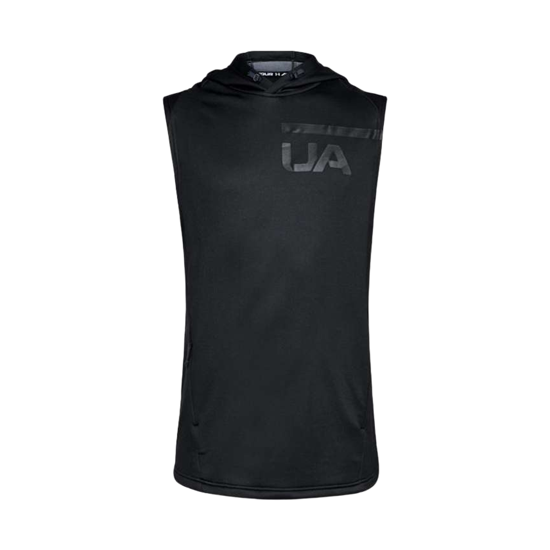 언더아머 테크 테리 슬리브리스 후드 블랙(Under Armour Tech Terry Sleeveless Hoodie Black) - 1