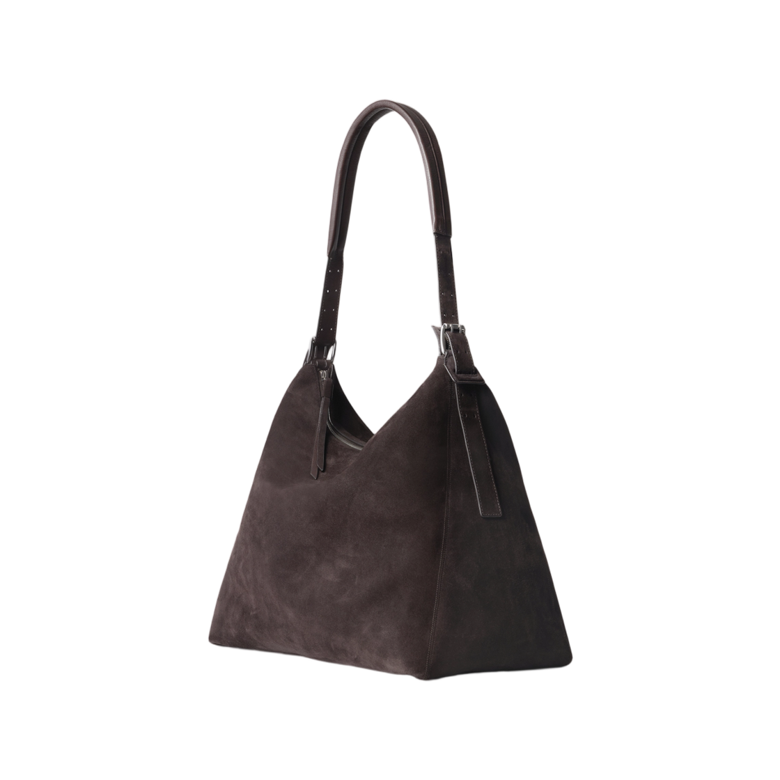 르메르 벨티드 호보백 스웨이드 레더 에보니 브라운(Lemaire Belted Hobo Bag in Suede Leather Ebony Brown) - 2